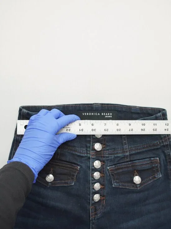 Veronica Beard Beverly Skinny Flare High Rise Jeans in Dark Ink 25 - Picture 11 of 12